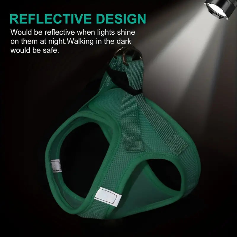 Breathable Reflective Dog Harness With Leash Set