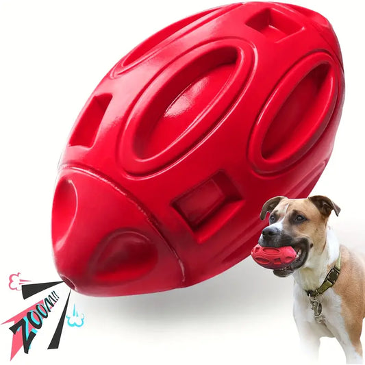 Durable Rubber Dog Toy with Squeaker