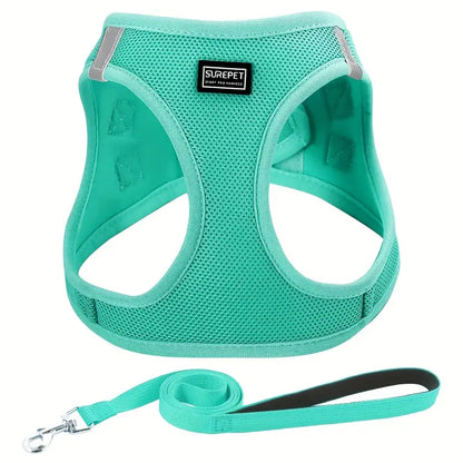 Breathable Reflective Dog Harness With Leash Set