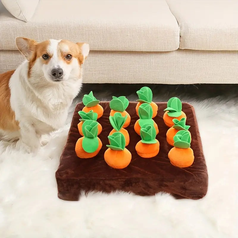 Plush Carrot Mat Dog Puzzle Toy