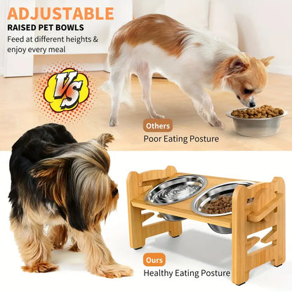 Adjustable Non-Slip Dog Bowls