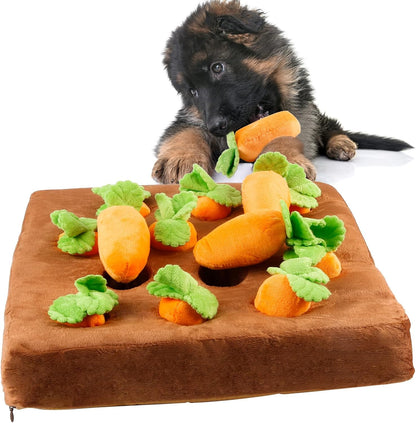 Plush Carrot Mat Dog Puzzle Toy