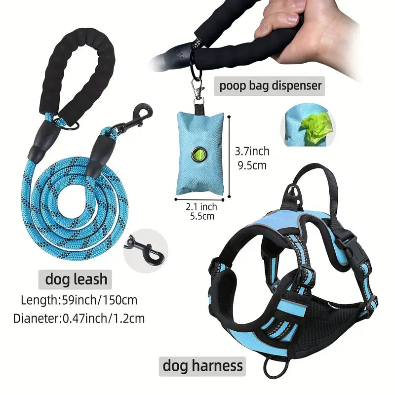 EscapeProof Adjustable Dog Harness Set