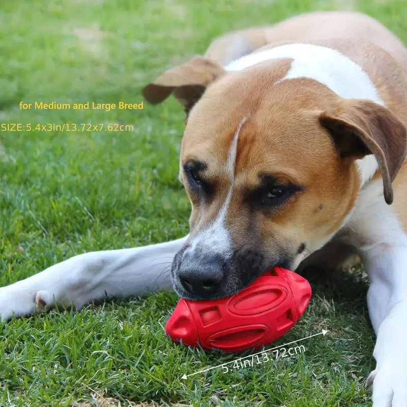 Durable Rubber Dog Toy with Squeaker