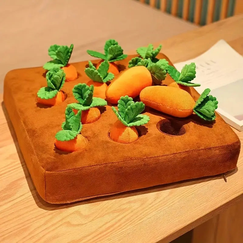 Plush Carrot Mat Dog Puzzle Toy