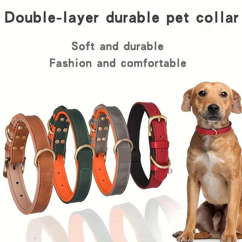 PawLux Leather Dog Collar