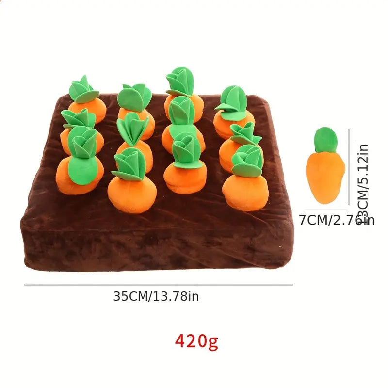 Plush Carrot Mat Dog Puzzle Toy